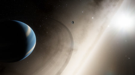 Planets and galaxy, science fiction wallpaper. Beauty of deep space. Billions of galaxy in the...