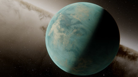 Planets and galaxy, science fiction wallpaper. Beauty of deep space. Billions of galaxy in the...