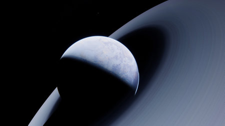 super-earth planet, realistic exoplanet, planet suitable for colonization, earth-like planet in far space, planets background 3d renderの写真素材