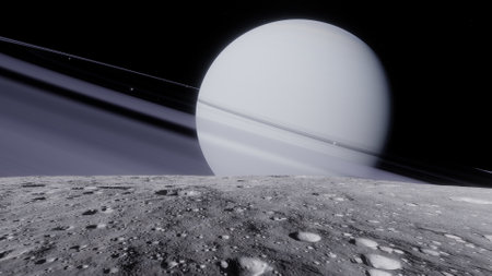 super-earth planet, realistic exoplanet, planet suitable for colonization, earth-like planet in far space, planets background 3d renderの写真素材