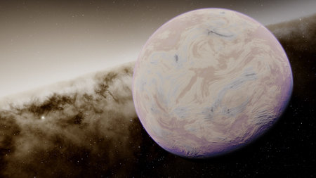 Planets and galaxy, science fiction wallpaper. Beauty of deep space. Billions of galaxy in the universe Cosmic art background 3d renderの写真素材