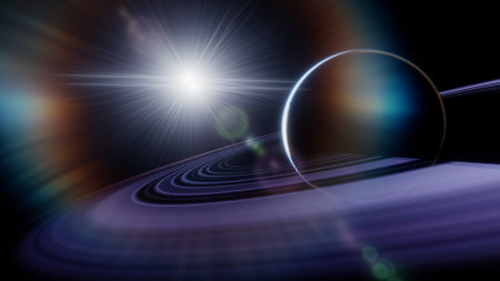 Planets and galaxy, science fiction wallpaper. Beauty of deep space. Billions of galaxy in the universe Cosmic art background 3d renderの写真素材