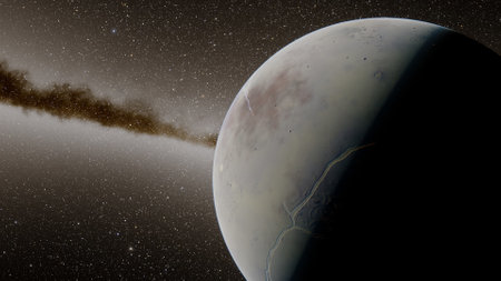 Planets and galaxy, science fiction wallpaper. Beauty of deep space. Billions of galaxy in the...