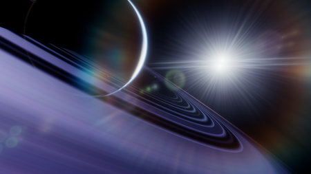 Planets and galaxy, science fiction wallpaper. Beauty of deep space. Billions of galaxy in the universe Cosmic art background 3d renderの写真素材