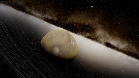 Planets and galaxy, science fiction wallpaper. Beauty of deep space. Billions of galaxy in the...