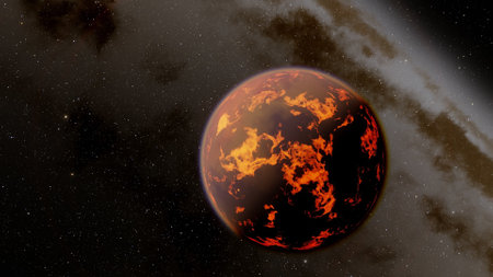 Planets and galaxy, science fiction wallpaper. Beauty of deep space. Billions of galaxy in the universe Cosmic art background 3d renderの写真素材