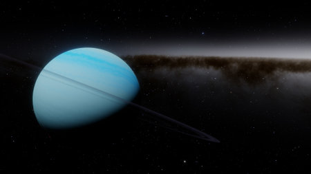Planets and galaxy, science fiction wallpaper. Beauty of deep space. Billions of galaxy in the universe Cosmic art background 3d renderの写真素材