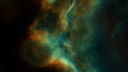 Star field in space a nebulae and a gas congestion.
