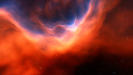 Colorful space galaxy cloud nebula. Stary night cosmos. Universe science astronomy. Supernova background wallpaperの写真素材