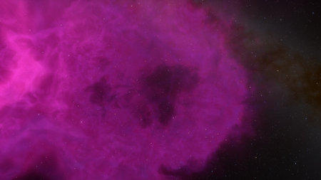 Abstract space background with stars and nebula. Fantasy fractal texture. Digital art. 3D rendering.の写真素材