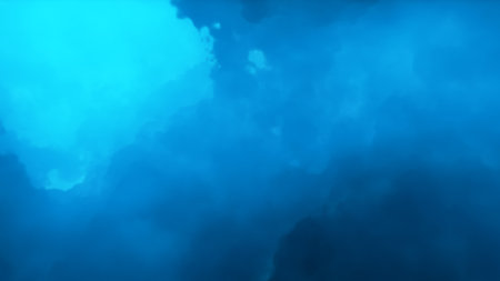 Abstract space background with stars and nebula. Fantasy fractal texture. Digital art. 3D rendering.の写真素材