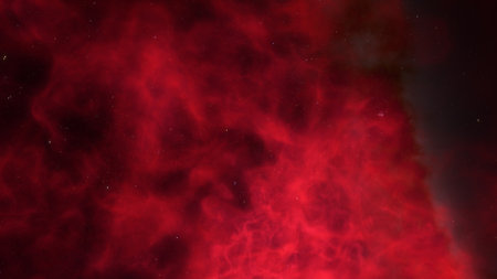 Abstract space background with stars and nebula. Fantasy fractal texture. Digital art. 3D rendering.の写真素材