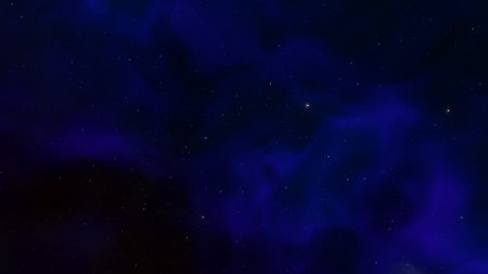 Abstract space background with stars and nebula. Fantasy fractal texture. Digital art. 3D rendering.の写真素材