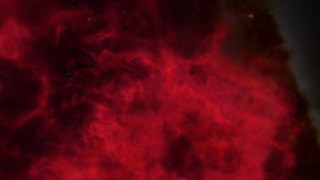 Abstract space background with stars and nebula. Fantasy fractal texture. Digital art. 3D rendering.の写真素材