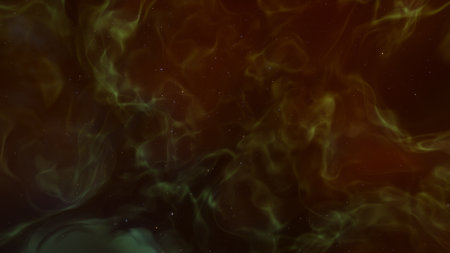 Abstract space background with stars and nebula. Fantasy fractal texture. Digital art. 3D rendering.の写真素材