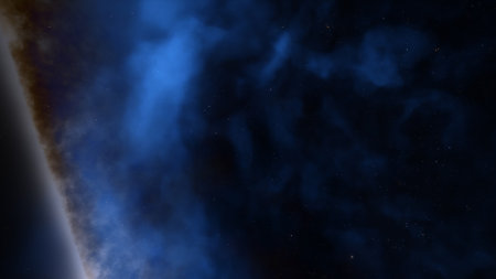 Colorful space galaxy cloud nebula. Stary night cosmos. Universe science astronomy. Supernova background wallpaperの写真素材