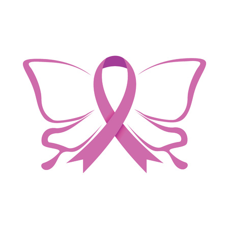 Butterfly Ribbon vector illustrationのイラスト素材