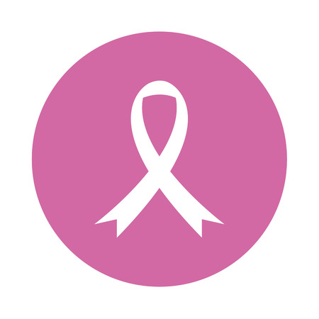 Pink Ribbon Flat Iconのイラスト素材