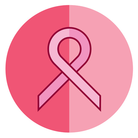 Pink Breast Cancer Ribbon Iconのイラスト素材
