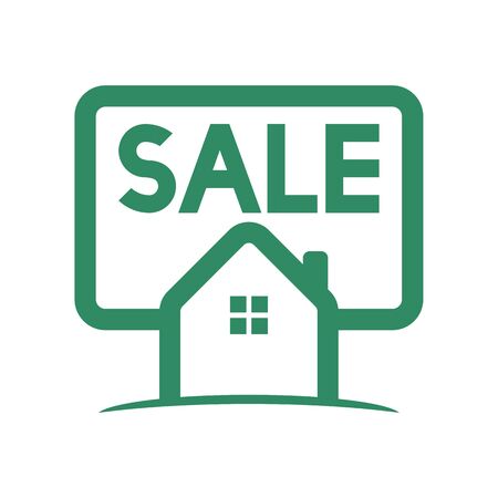 Green Home Sale Logoのイラスト素材