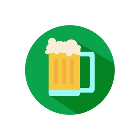 Common Glass of Beer Flat Icon.のイラスト素材