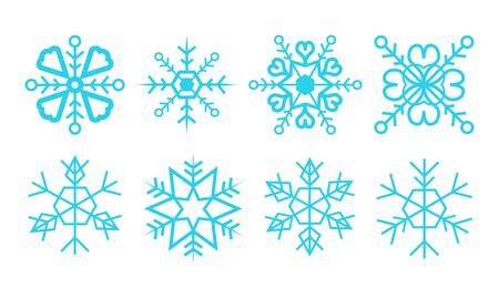 Snowflakes Vector Packageのイラスト素材