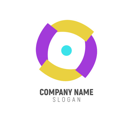 Simple Loop Geometric Logo Design Vector Graphic Templateのイラスト素材