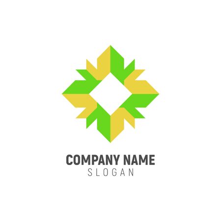 Unique Cross Geometric Logo Design Vector Graphic Templateのイラスト素材