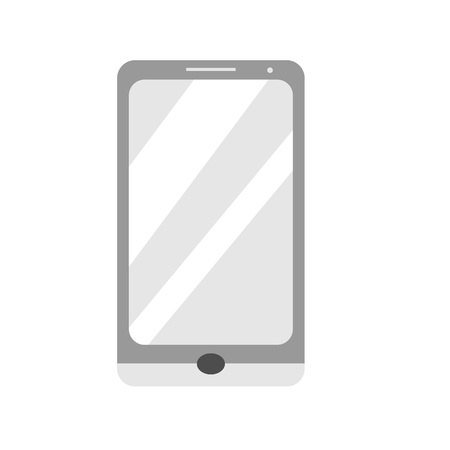 Grey Smartphone Gadget Device Vector Graphic Illustration Designのイラスト素材