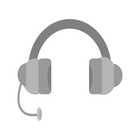 Simple Headset Device Vector Graphic Illustration Designのイラスト素材