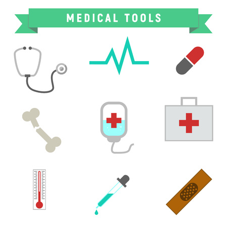 Simple Medical Tools Package Vector Graphic Illustration Designのイラスト素材