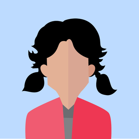 Bonded Hair Women Portrait Illustration Graphic Design.のイラスト素材