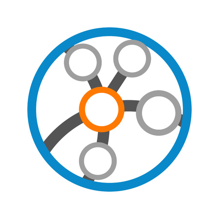 Circular Link Globe Technology icon Vector Graphic Designのイラスト素材