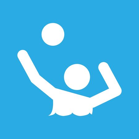 Water Volleyball Sport Figure Symbol Vector Illustration Graphic Designのイラスト素材