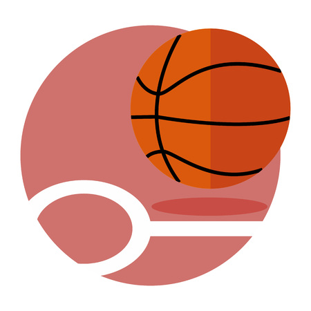 Basketball Game Emblem Sport Vector Illustration Graphic Designのイラスト素材
