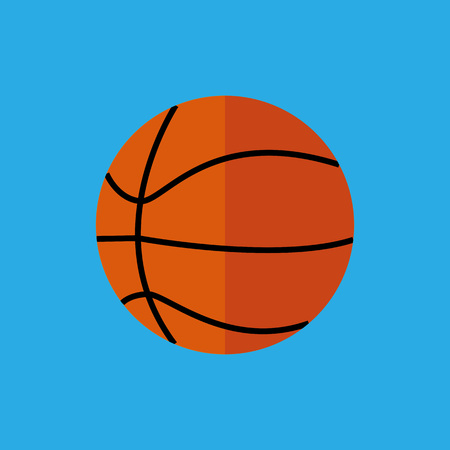 Simple Flat Style Basketball Sport Vector Illustration Graphic Designのイラスト素材