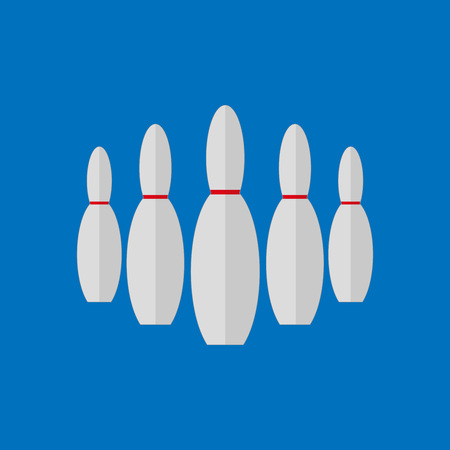 Simple Flat Style Bowling Pins Sport Vector Illustration Graphic Designのイラスト素材
