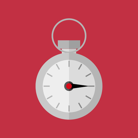 Simple Flat Style Stopwatch Sport Vector Illustration Graphic Design