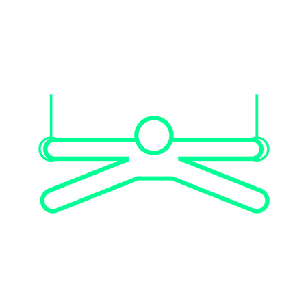 Gymnastic Flying Rings Stretch Sport Outline Figure Symbol Vector Illustration Graphic Design