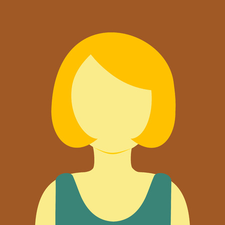 Woman with short Hair Vector Illustrationのイラスト素材