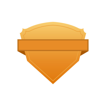 Blank Bronze Shield Premium Badge Emblem Vector Illustration Graphic Designのイラスト素材