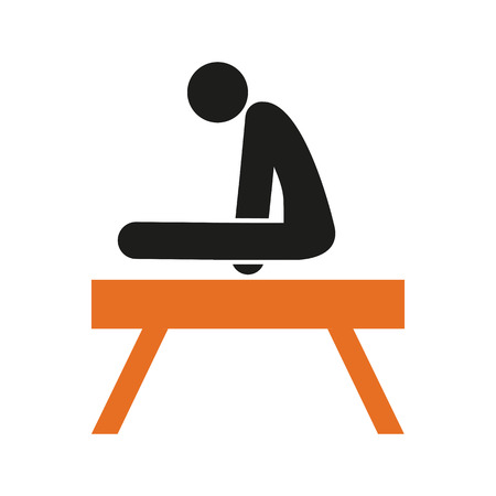 Simple Pommel Horse Sport Figure Symbol Vector Illustration Graphic Designのイラスト素材