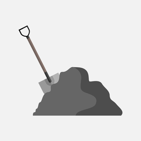 Stack of Coal Shovel Industry Mining Vector Illustration Graphic Designのイラスト素材