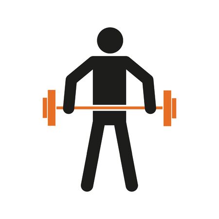 Simple Weightlifting Sport Figure Symbol Vector Illustration Graphic Designのイラスト素材