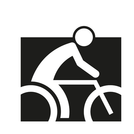 Square Block Cycling Sport Figure Outline Symbol Vector Illustration Graphic Designのイラスト素材