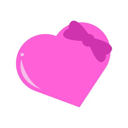 Heart shaped Love Balloon with Ribbon Vector Illustration Graphic Designのイラスト素材