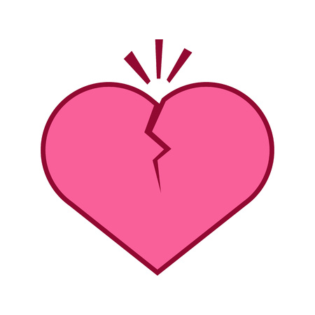 Cracking Heart Broken Vector Illustration Graphic Designのイラスト素材
