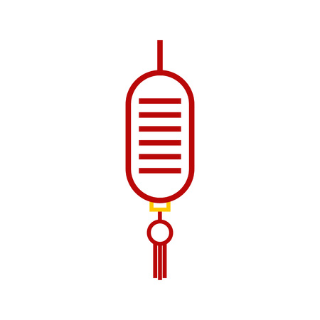 Abstract Outline Long Chinese Lantern Vector Illustration Graphic Designのイラスト素材