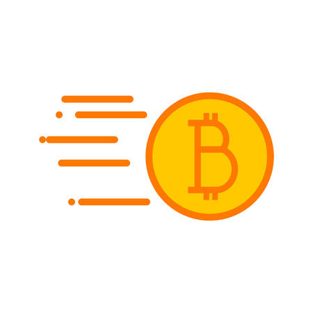 Simple Bitcoin Quick Sending Vector Illustration Graphic Designのイラスト素材