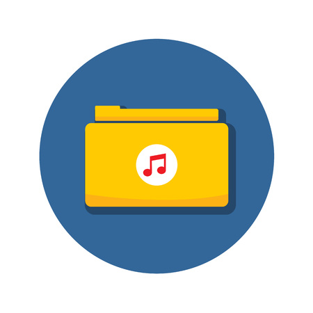 Audio music folder archive icon. Vector illustration graphic design.のイラスト素材